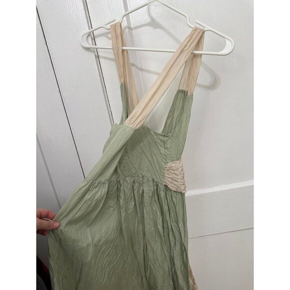 Ruth Crinkle Silk Colorblock Maxi Dress - Size 4 - Picture 9 of 10